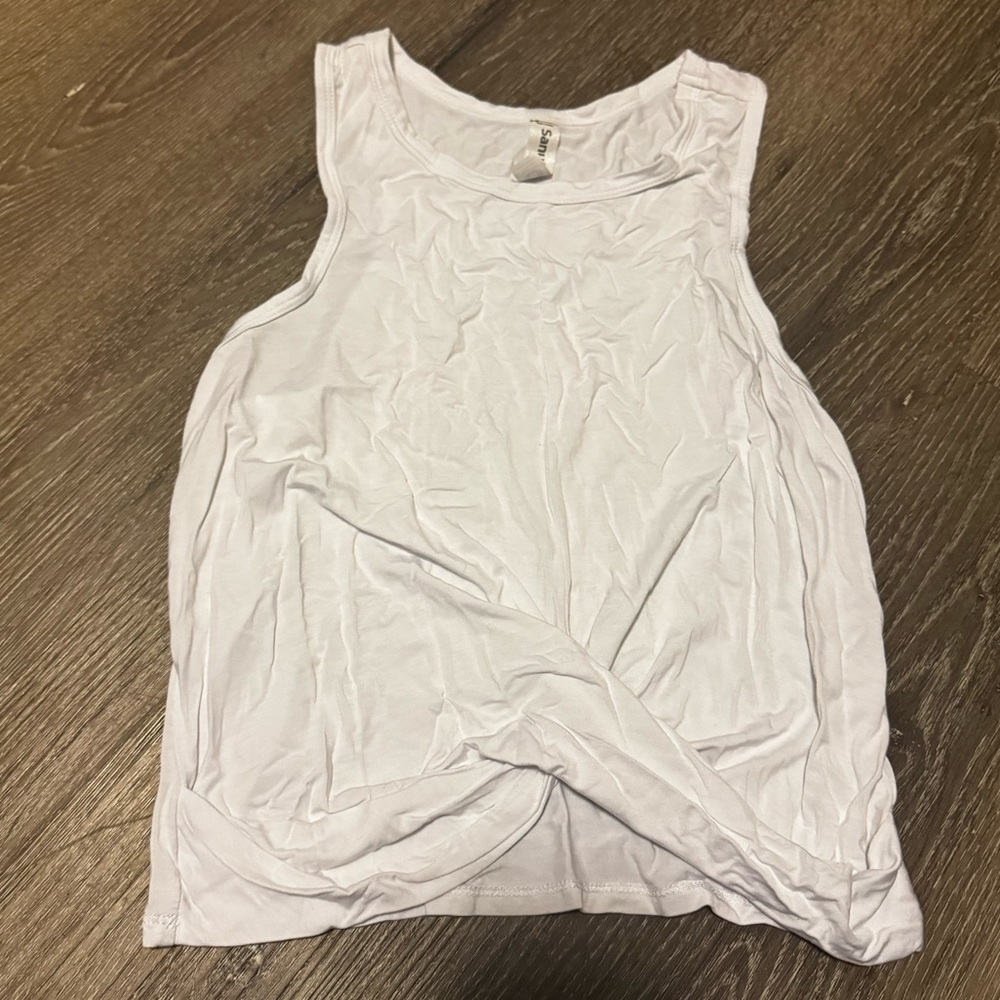 Sanutch white tank top athletic wear